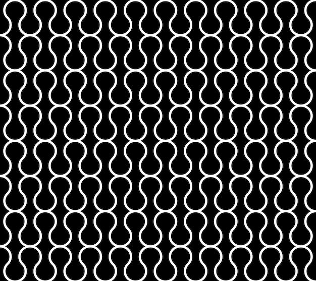 Patrón óptico lineal de zigzag con fondo de fondo sin costuras con fondo negro