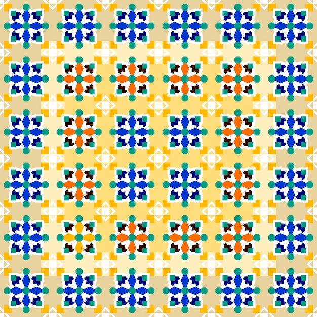Patrón de ornamentación y textura de azulejos decorativos 4