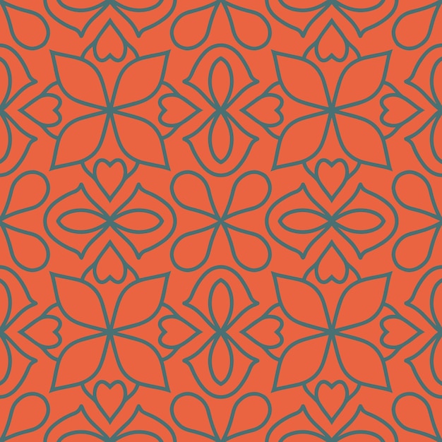 Patrón ornamental floral geométrico transparente