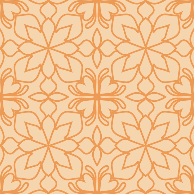 Patrón ornamental floral geométrico transparente