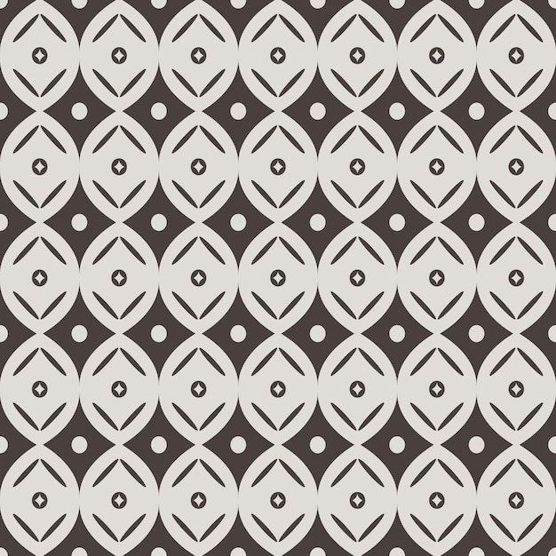 Patrón ornamental inconsútil decorativo Fondo repetible abstracto geométrico Textura monocromática