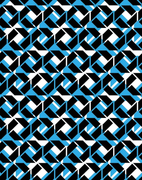 Patrón de ornamento sin costuras, textil geométrico infinito multicapa artificial, cubierta visual vectorial abstracta. Superponga un fondo de inspiración brillante con figuras geométricas con líneas negras.