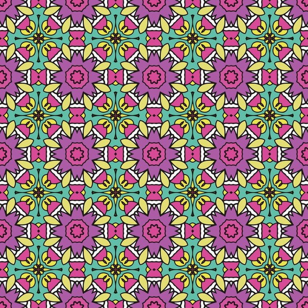 Patrón de ornamento de fondo sin fisuras de fondo abstracto listo para imprimir