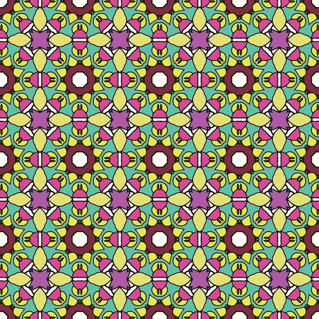 Patrón de ornamento de fondo sin fisuras de fondo abstracto listo para imprimir