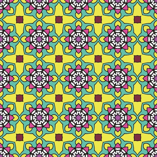 Patrón de ornamento de fondo sin fisuras de fondo abstracto listo para imprimir
