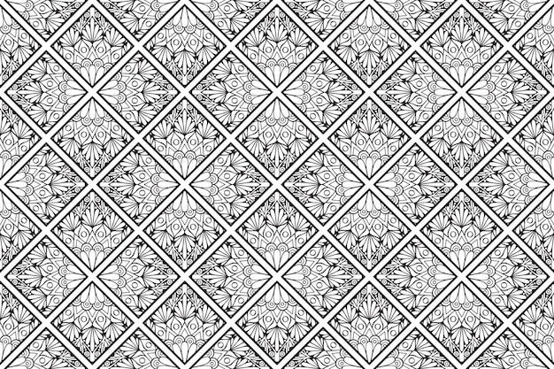 Patrón de ornamento de Mandala. Elementos decorativos vintage