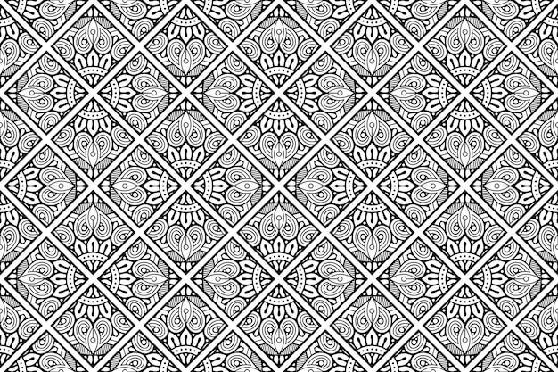 Patrón de ornamento de Mandala. Elementos decorativos vintage
