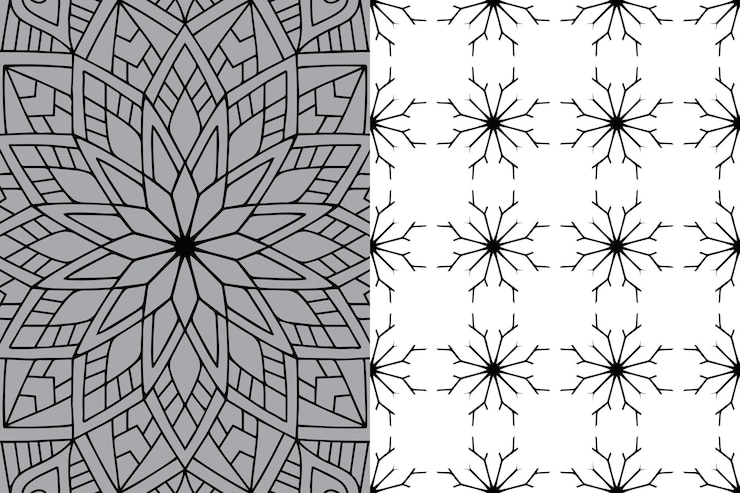 Vector patrón de ornamento de mandala. elementos decorativos vintage