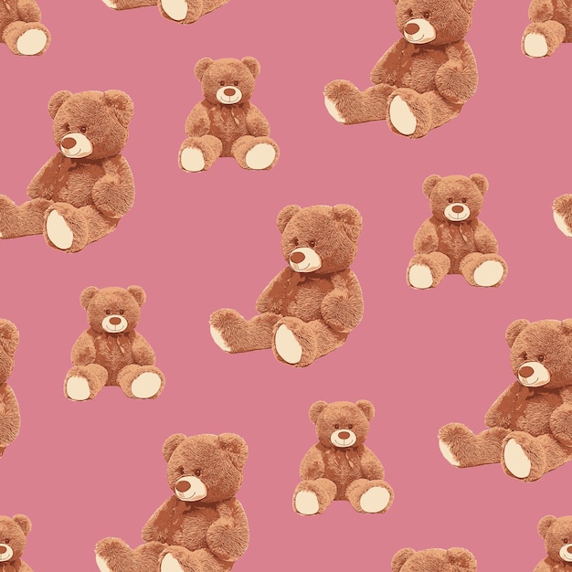 PATRÓN DE OSO DE PELUCHE SIN COSTURAS 118