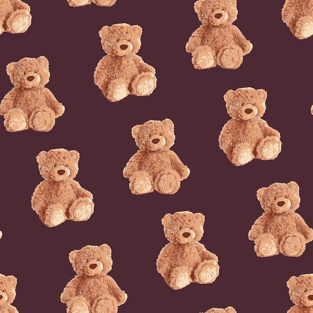 Patrón de osos de peluche sin costuras 01 de junio de 2025