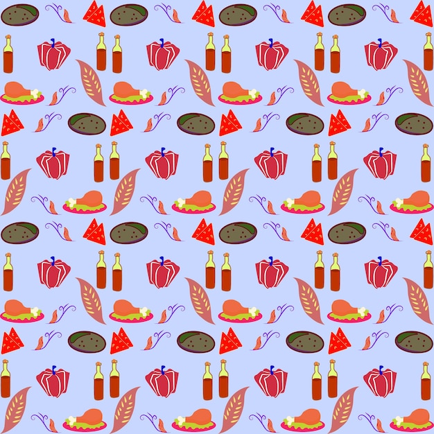 Patrón de otoño Vector Fondo transparente