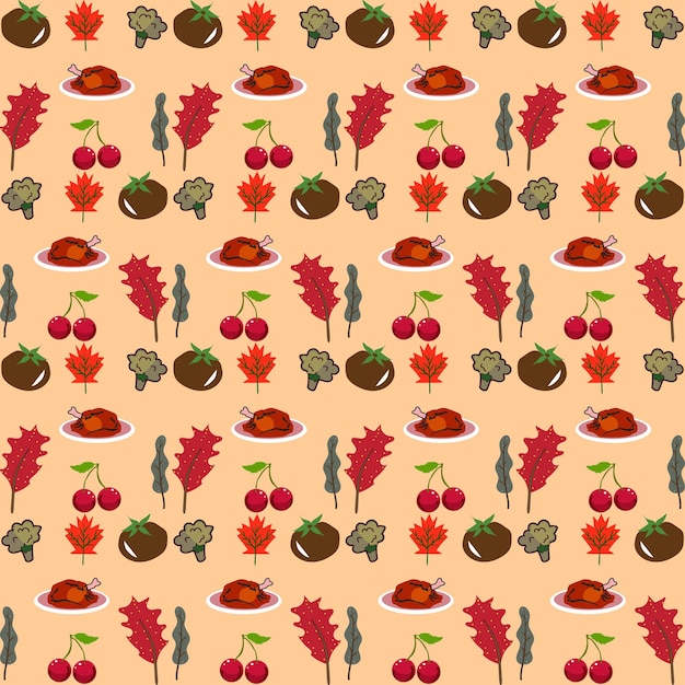 Patrón de otoño Vector Fondo transparente