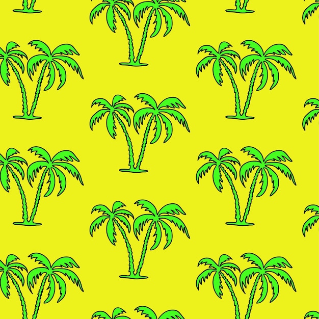 Patrón de palmera inconsútil