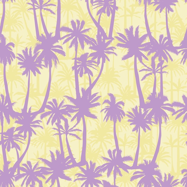 Patrón de palmera Texturas dibujadas a mano sin costuras sobre fondo exótico de moda