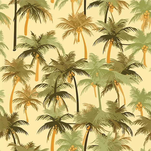 Patrón de palmeras hawaianas coloridas sin costuras