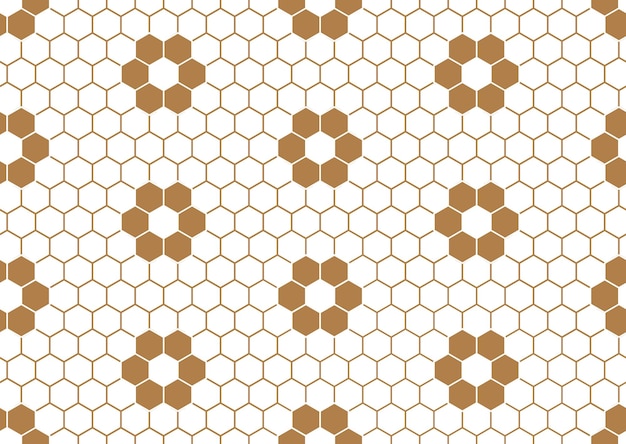 Patrón de panal sin costuras Rejilla hexagonal de fondo vectorial