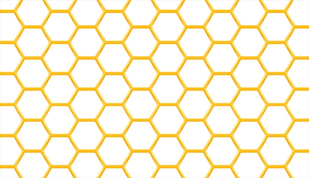 Patrón de panal en una cuadrícula hexagonal amarilla Fondo geométrico moderno con una textura sin costuras