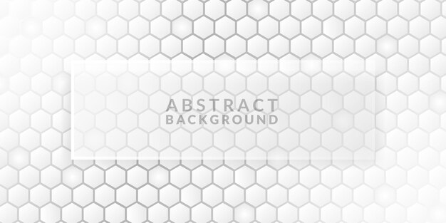 Patrón de panal hexagonal textura elegante blanco gris elegante fondo de lujo plantilla de banner