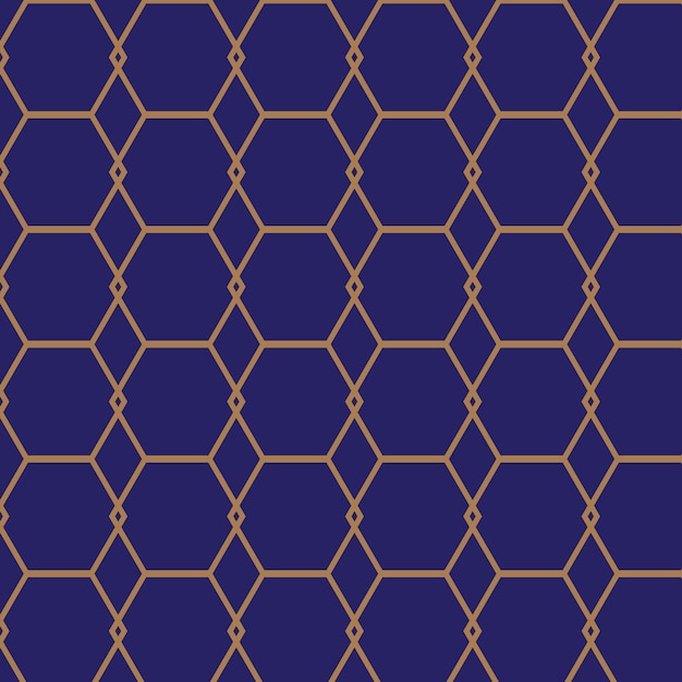 el patrón del panal de miel es de oro y tiene un fondo azul