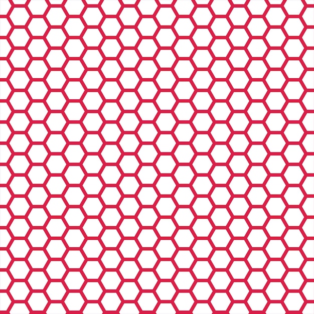 Patrón de panal de miel de hexágono rojo