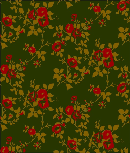 patrón papel tapiz sin costuras ornamento floral decoración vectorial floral textil