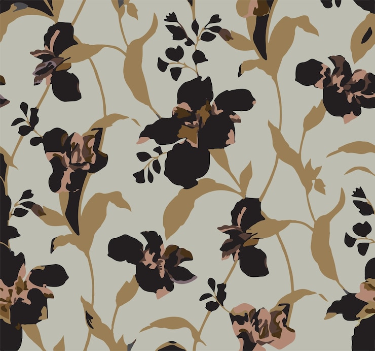 patrón papel tapiz sin costuras ornamento floral decoración vectorial floral textil