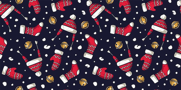 Patrón de papel tapiz ropa de año nuevo o navidad.