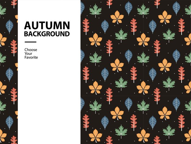 patrón de papel tapiz vectorial de otoño elemento sin costuras telón de fondo floral cosecha tela de hojas arce canadá