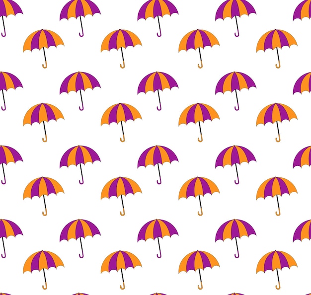 Patrón de paraguas de vector transparente