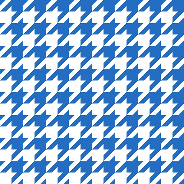 Patrón de pata de gallo azul y blanco transparente