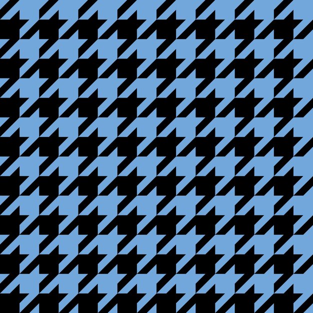 Patrón de pata de gallo azul y negro transparente