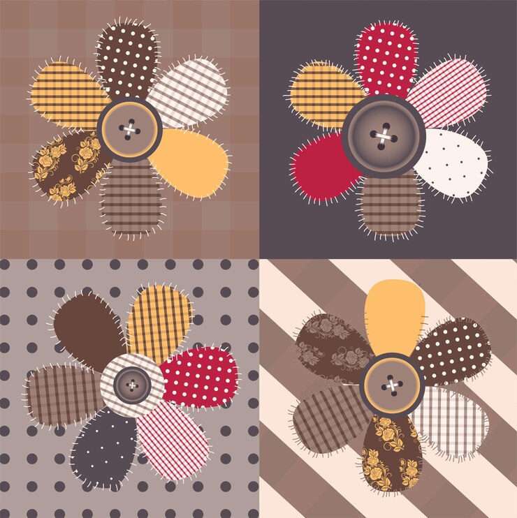 Vector el patrón de patchwork sin costuras se puede utilizar para la confección de telas.