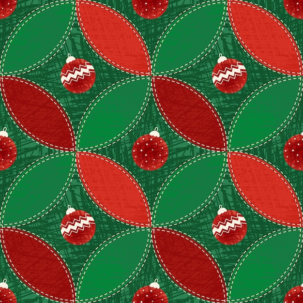 Patrón de patchwork geométrico de Navidad