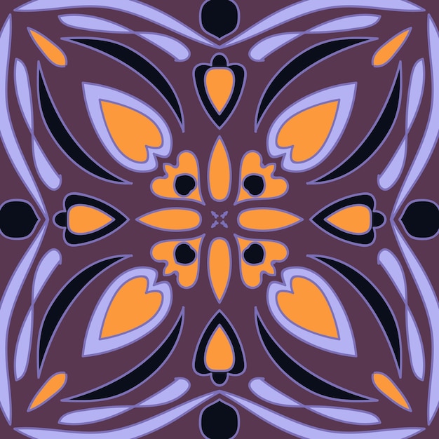 Vector patrón de patchwork inconsútil abstracto de vector con geométrico y floral
