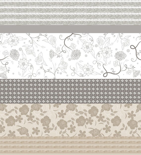 patrón de patrón de color de flor étnica abstracta moderna para tela textil