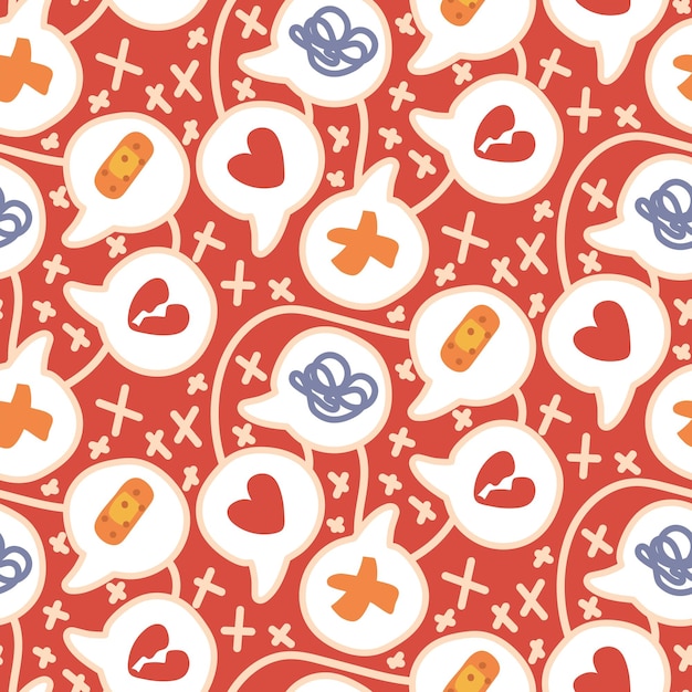 patrón de pegatinas para redes sociales con un diseño plano en forma de una historia de burbuja de habla