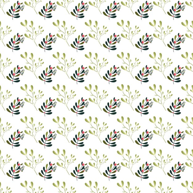 Patrón de pequeñas flores de invierno de vector libre