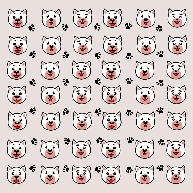 Vector el patrón del perro y la pata es lindo.