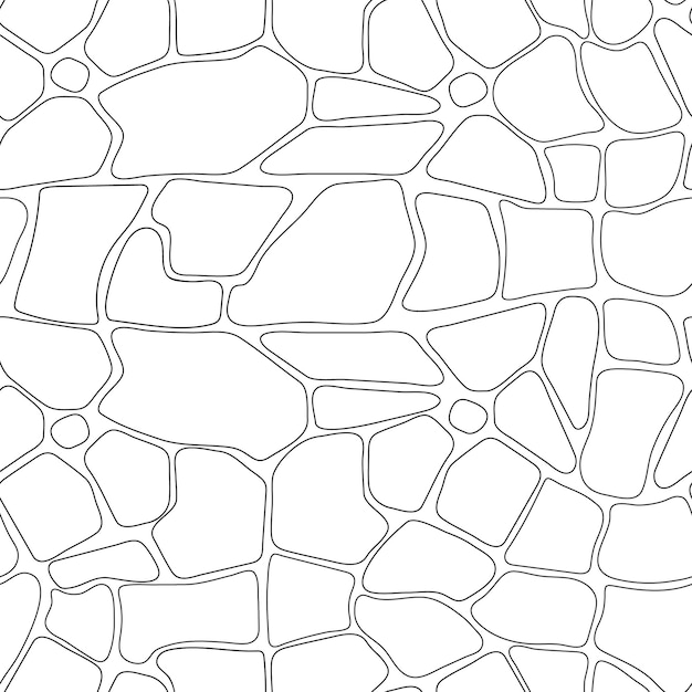 Patrón de piedra artificial sin costuras Decoración de cimientos de piedras Ilustración vectorial