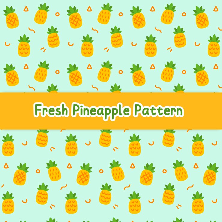Patrón de piña fresca