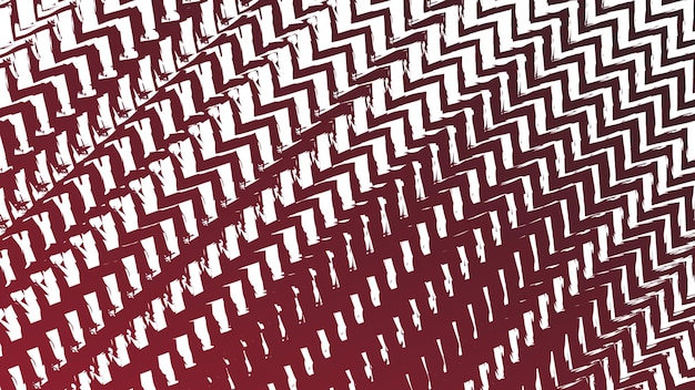 Patrón de pincel de línea zigzag roja imagen vectorial de fondo abstracta