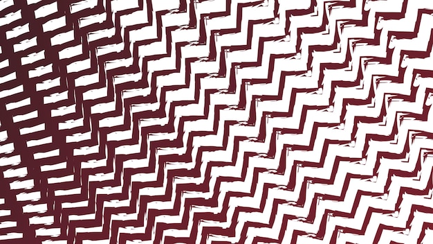 Patrón de pincel de línea zigzag roja imagen vectorial de fondo abstracta