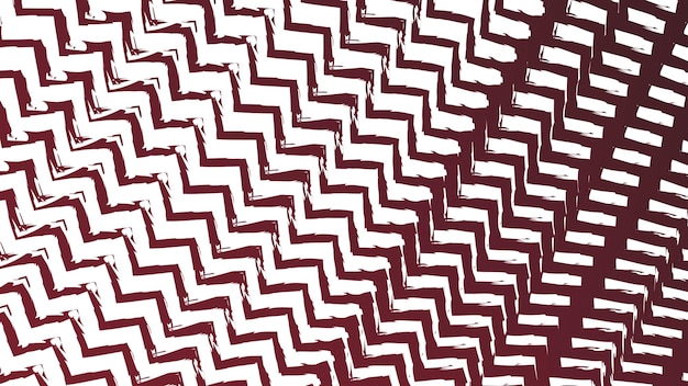 Patrón de pincel de línea zigzag roja imagen vectorial de fondo abstracta