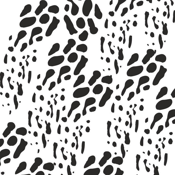 Vector patrón de pincel de pintura negro con puntos de polca abstracto sin costuras