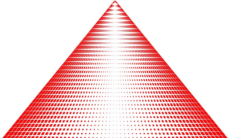 Vector el patrón de la pirámide roja