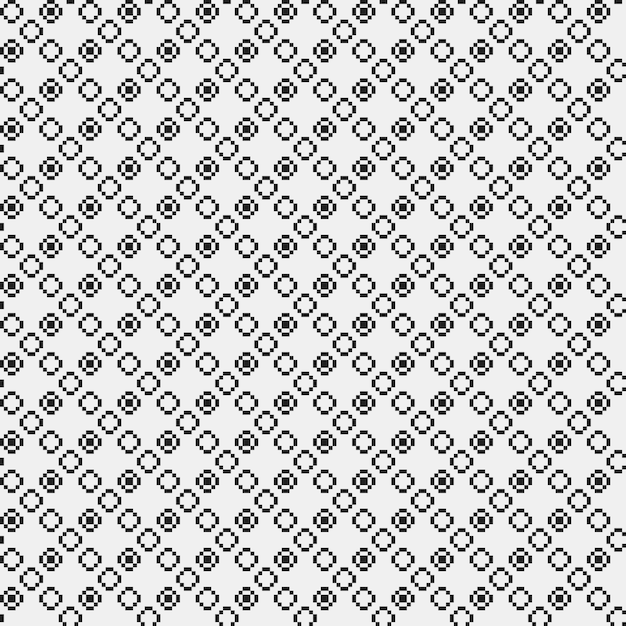 Patrón pixelado simple con formas geométricas monocromáticas. útil para el diseño textil e interior. estricto estilo neutral.