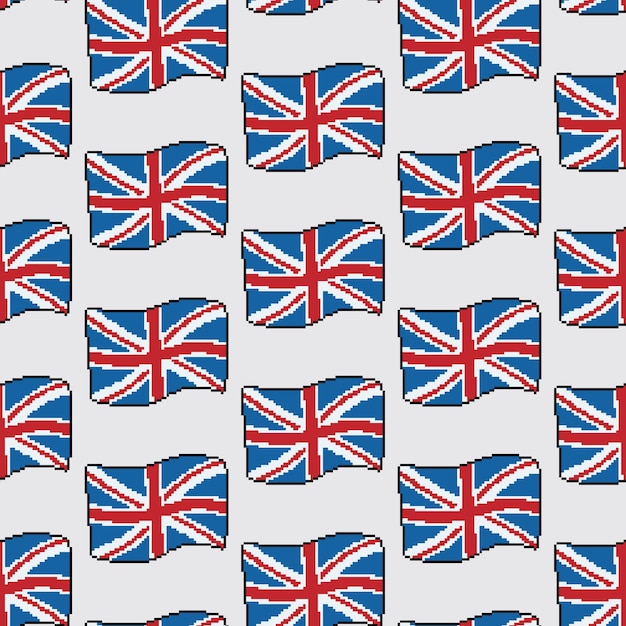 patrón de píxeles sin costuras bandera del país del mundo