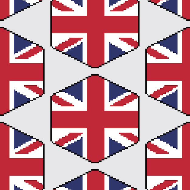 patrón de píxeles sin costuras bandera del país del mundo