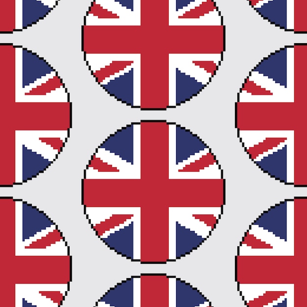 patrón de píxeles sin costuras bandera del país del mundo