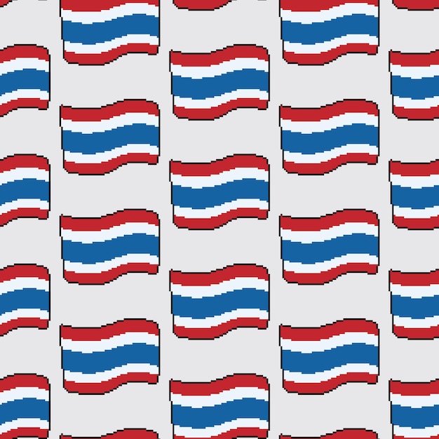 patrón de píxeles sin costuras bandera del país del mundo